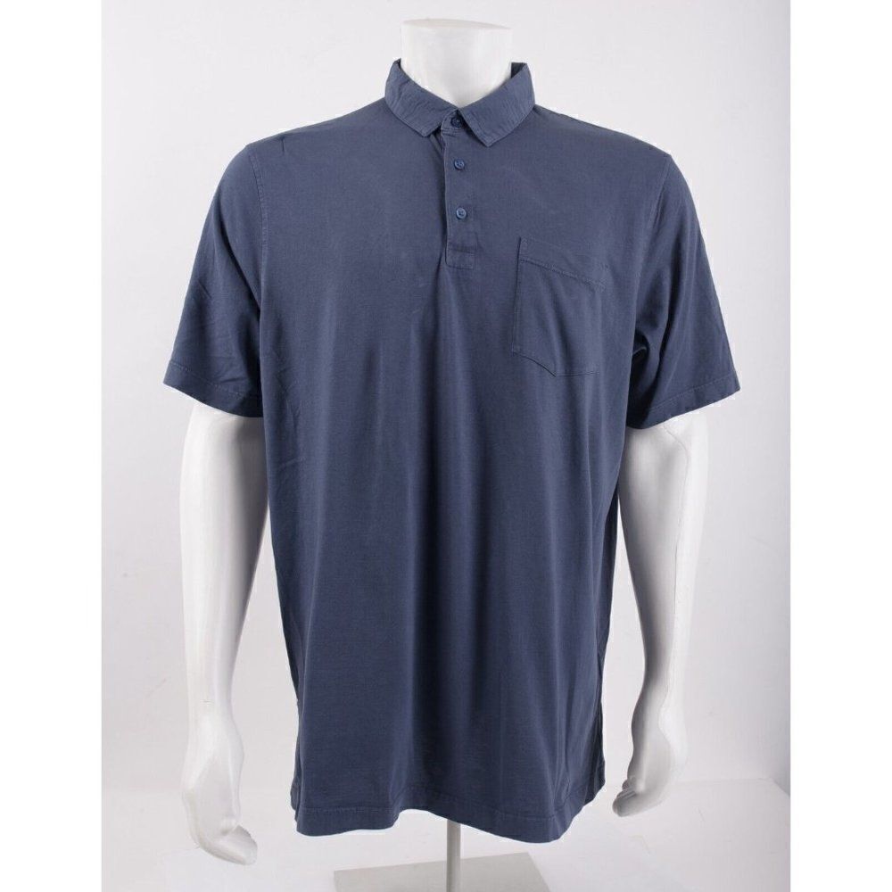 Zara Mens Polo Shirt Size M Navy Blue Contrast collar Short sleeve 6462/406 NWT